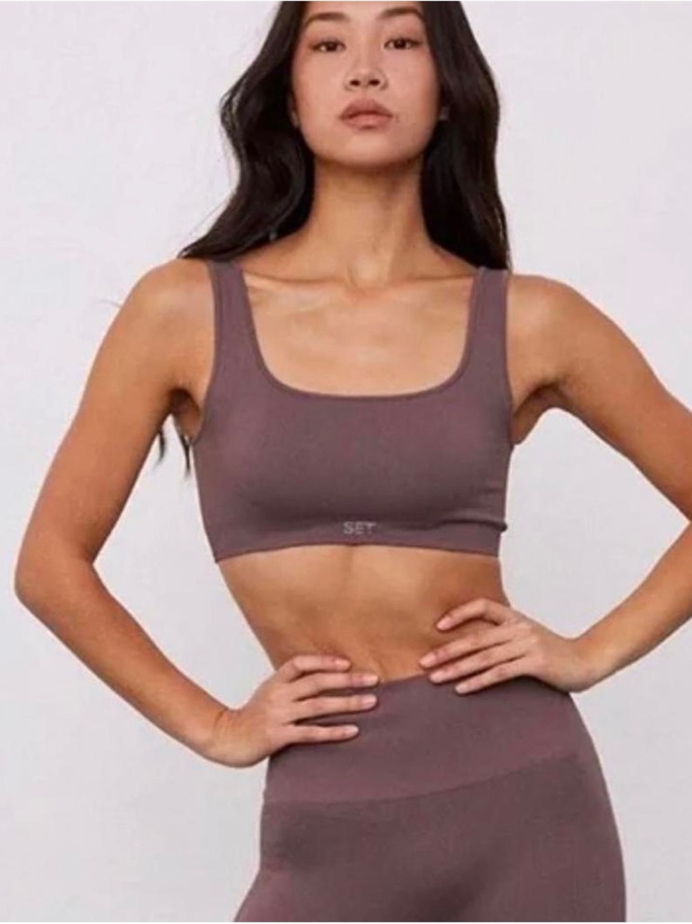 SET Active | Sculptflex Box Cut Bra & Bike Shorts Set | Pepper